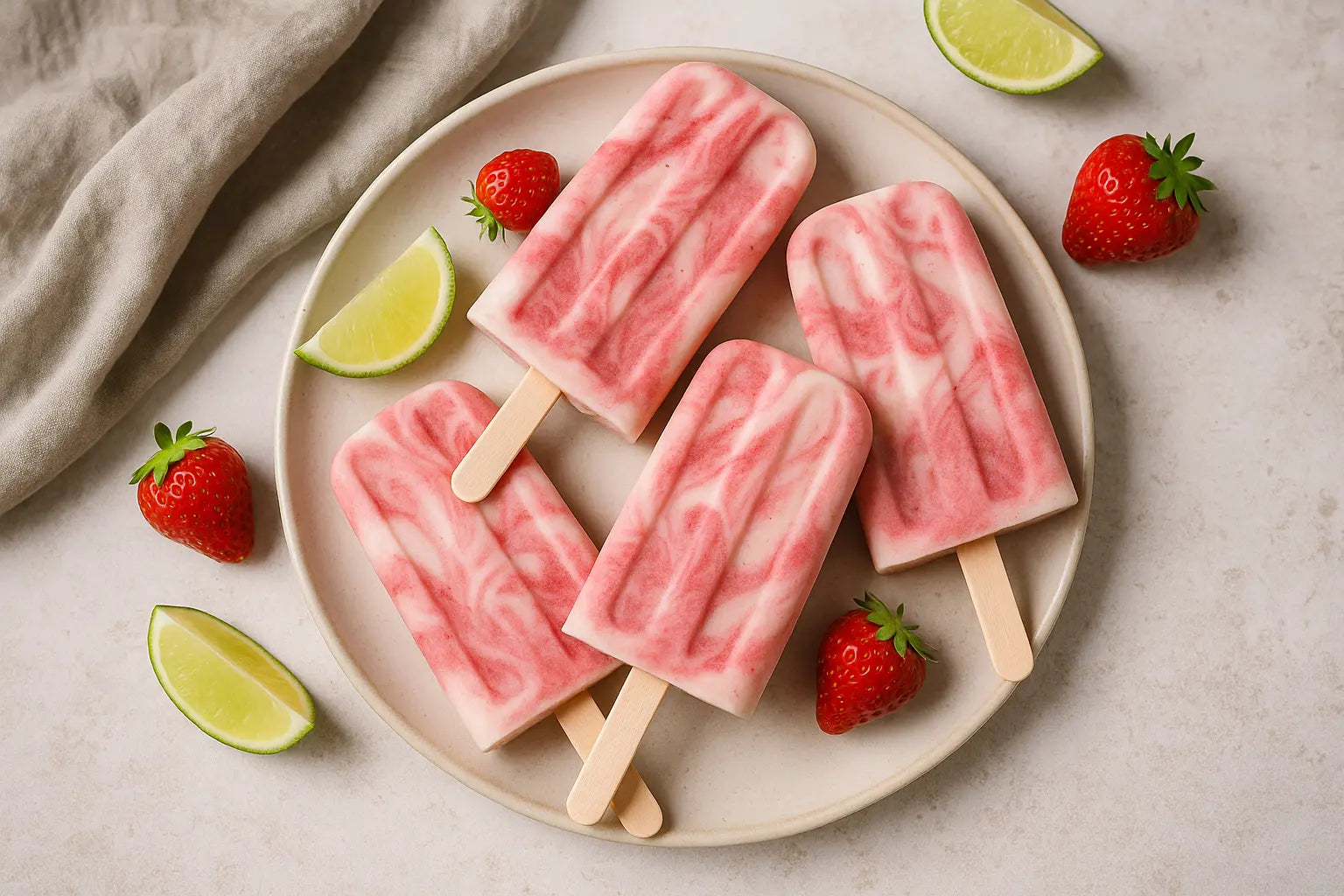 Erdbeer-Protein-Popsicles-mit-Joghurt-Swirl vegardians GmbH