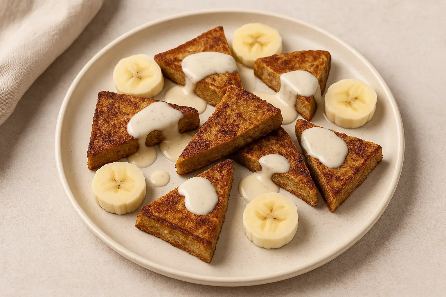 Gebratene Protein-Bananenbrotecken