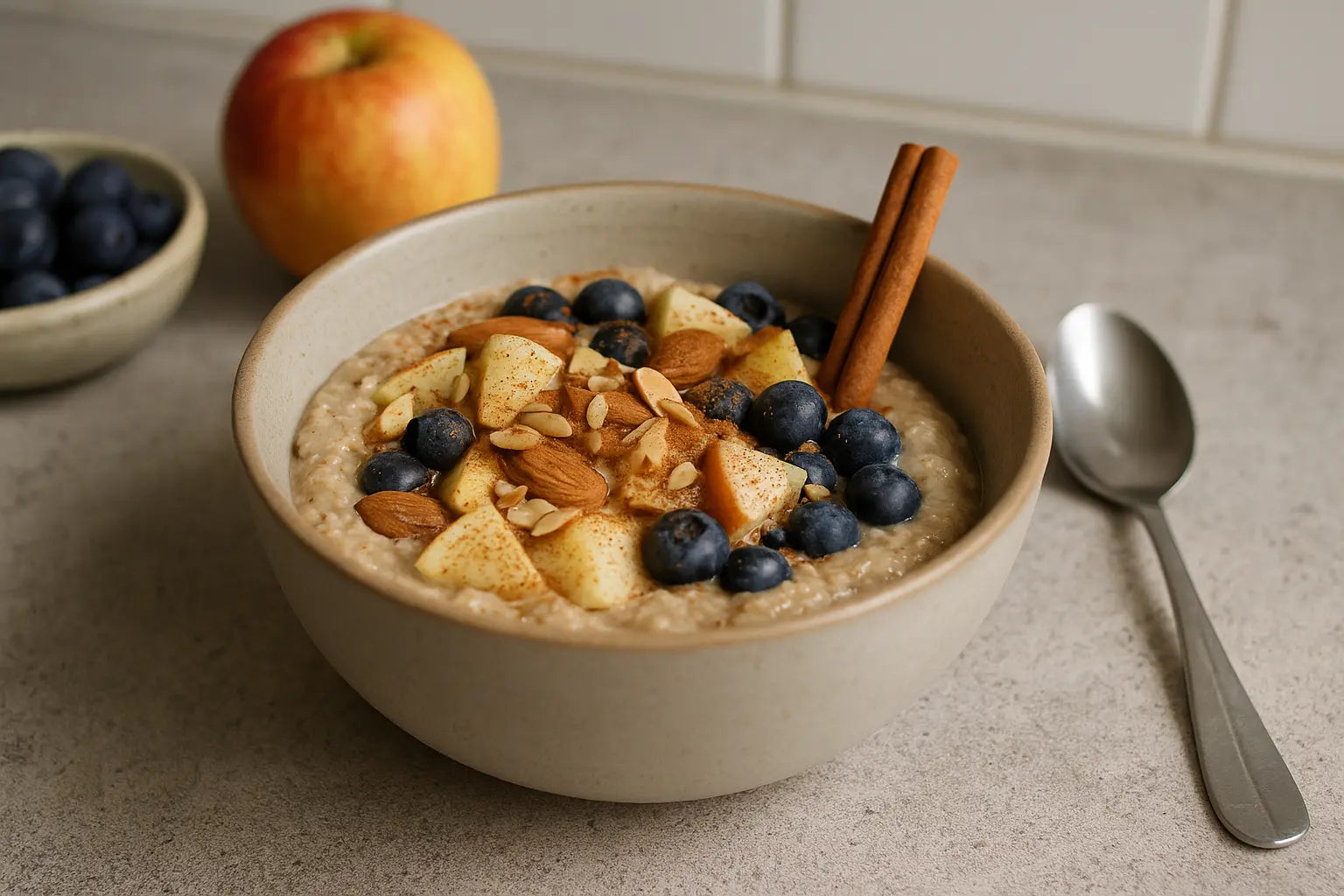 Veganes Apfelkuchen Protein Porridge