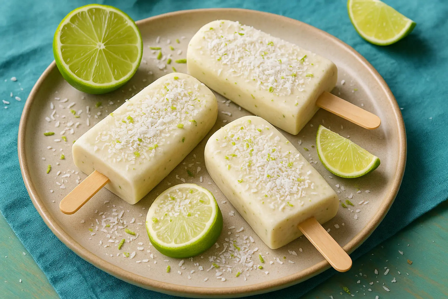 Protein-Eis-Lollies-mit-Kokos-Limette vegardians GmbH