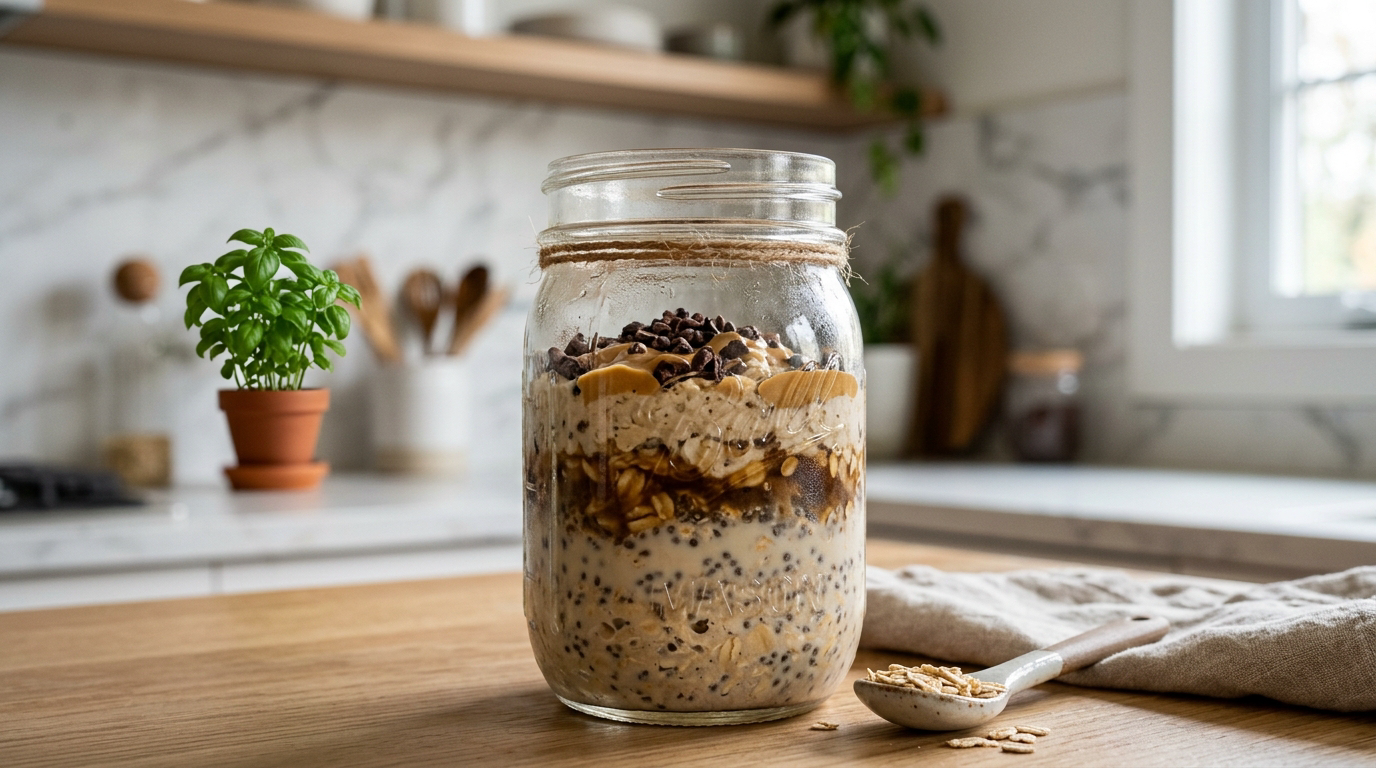 Iced Coffee Protein Overnight Oats – Frühstück mit Kaffee