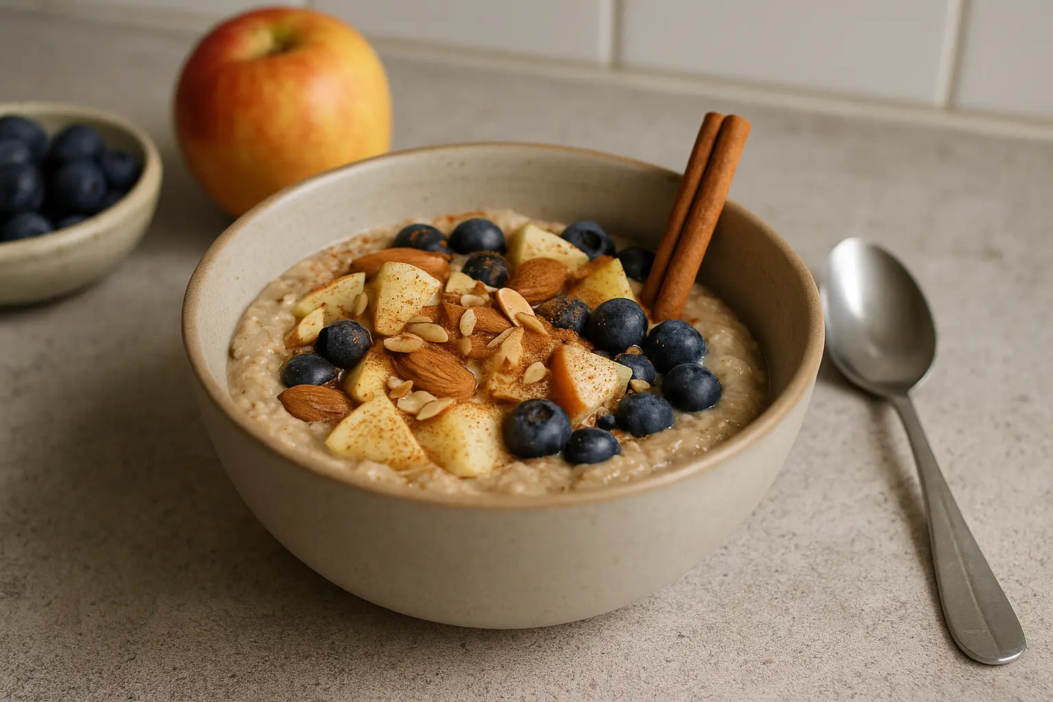 Veganes Apfelkuchen Protein Porridge