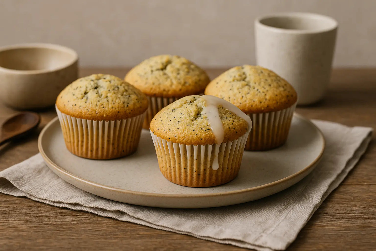 Vanille-Mohn Protein-Muffins
