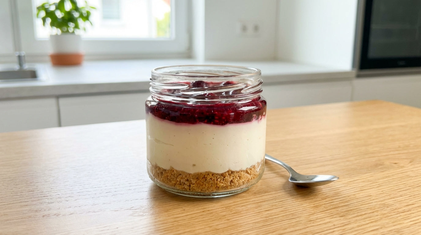 No-Bake Protein Cheesecake im Glas