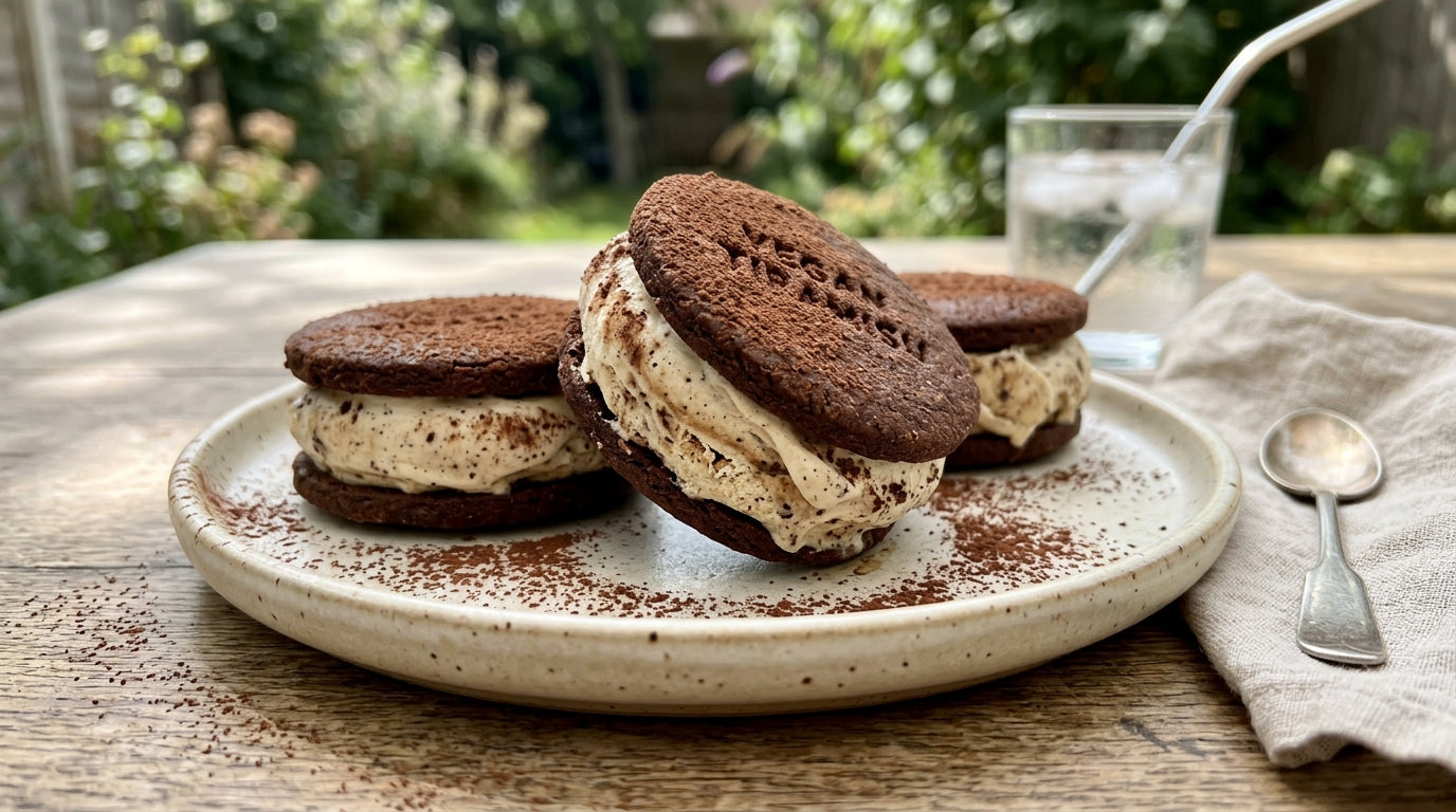 Iced Coffee Protein Ice Cream Sandwiches